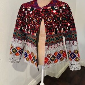 Multicolor Embroidered Hand Made Ethnic Women's Jacket
